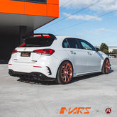 Gloss Black Rear bumper Bar side Aero Splitter Vent Blade Covers for Mercedes - Benz A - Class W177 with AMG Package & A35 A45 Hatch - Mars Performance